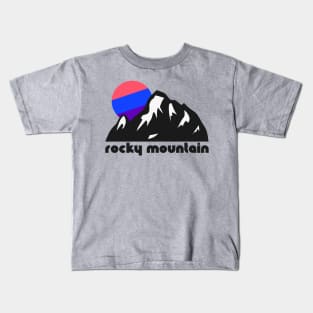 Retro Rocky Mountain ))(( Tourist Souvenir National Park Design Kids T-Shirt